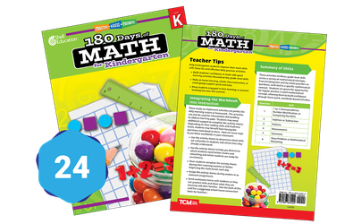 180 Days™: Math for Kindergarten 24-Book Set