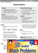 Operations and Algebraic Thinking Leveled Problems: Shape Patterns