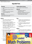 Number and Operations in Base Ten Leveled Problems: Expanded Form