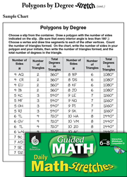 Guided Math Stretch: Polygons by Degree Grades 6-8