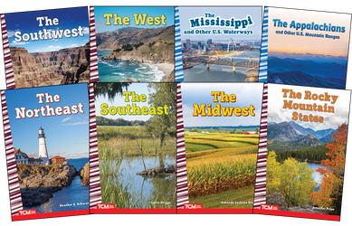 Explore The United States' Regions From the Appalachians to the Rockies: Social Studies Readers 8-Book Set