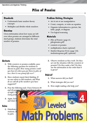 Operations and Algebraic Thinking Leveled Problems: Grouping Pennies