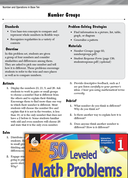 Operations in Base Ten Leveled Problem: Comparing Numbers: Number Groups