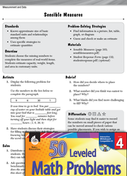 Measurement and Data Leveled Problems: Complete the Story