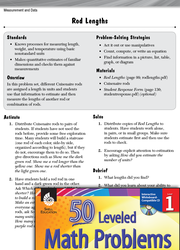 Measurement and Data Leveled Problem: Measuring Length: Rod Lengths