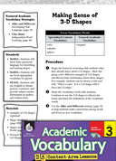 Making Sense of 3-D Shapes: Academic Vocabulary Level 3