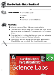 Quick Science Lab: How Do Beaks Match Breakfast? Grades K-2