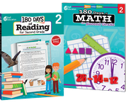 180 Days™: Reading & Math Grade 2: 2-Book Set