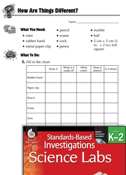 Quick Science Lab: How Are Things Different? Grades K-2