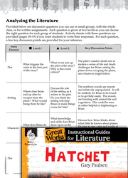 Hatchet Leveled Comprehension Questions