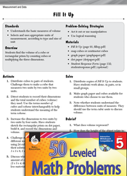 Measurement and Data Leveled Problems: Calculating Volume