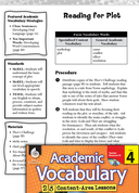 Reading for Plot: Academic Vocabulary Level 4