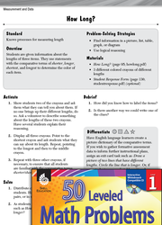 Measurement and Data Leveled Problem: Measuring Length: How Long?