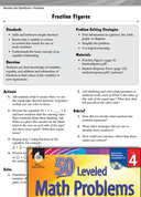 Number and Operations with Fractions Leveled Problems: Solving With Variables