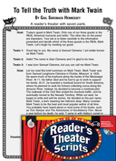 Mark Twain: Reader's Theater Script and Lesson