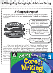 Writing Lesson: A Whopping Paragraph Level 5