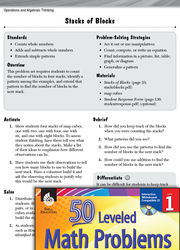 Algebraic Thinking Leveled Problem: Counting Stacks of Blocks