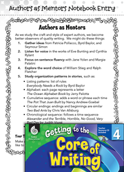 Writing Lesson: Authors as Mentors Level 4