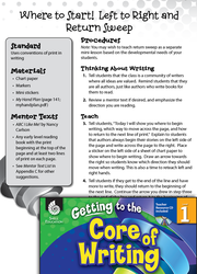 Writing Lesson: Left to Right and Return Sweep Level 1