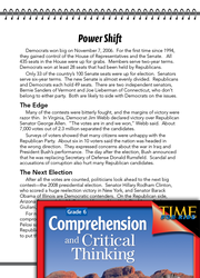 Test Prep Level 6: Power Shift Comprehension and Critical Thinking