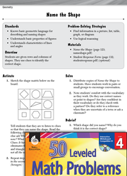 Geometry Leveled Problems: Name the Shape