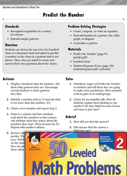 Number and Operations in Base Ten Leveled Problems: Predict the Next Number