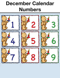 December Calendar Numbers