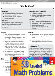 Number and Operations in Base Ten Leveled Problems: Ordering Fractions