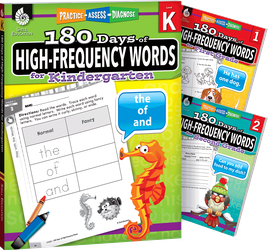 180 Days™: High Frequency Words for K-2, 3-Book Set