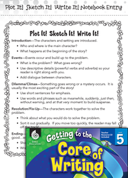 Writing Lesson: Plot It! Sketch It! Write It! Level 5