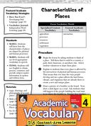 Characteristics of Places: Academic Vocabulary Level 4