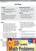 Measurement and Data Leveled Problems: Organizing Information in a List