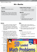 Operations in Base Ten Leveled Problem: Writing Word Problems: Ask a Question