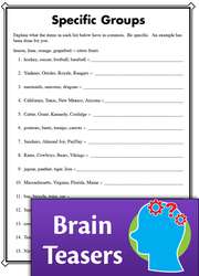 Critical Thinking Activities Level 6: Groups and Pairs