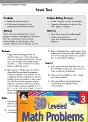 Operations and Algebraic Thinking Leveled Problems: Multiplying and Equal Groups