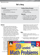 Measurement and Data Leveled Problems: Write a Story with Time Details