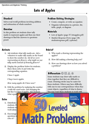 Operations in Base Ten Leveled Problem: Adding and Subtracting Lots of Apples