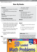 Number and Operations in Base Ten Leveled Problems: Place Value
