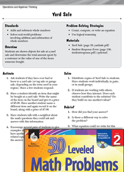 Operations and Algebraic Thinking Leveled Problems: Writing Money Equations