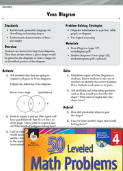 Geometry Leveled Problems: Venn Diagram and Shape Properties