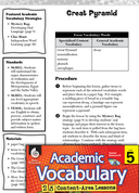 Great Pyramid: Academic Vocabulary Level 5