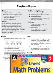 Geometry Leveled Problems: Triangles and Squares