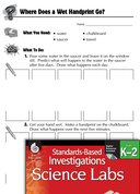 Quick Science Lab: Where Does a Wet Handprint Go? Grades K-2