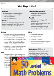 Geometry Leveled Problem: Geometric Patterns: What Shape Is Next?