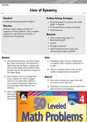 Geometry Leveled Problems: Lines of Symmetry