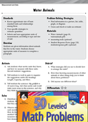 Measurement and Data Leveled Problems: Water Animals and Units of Measurement